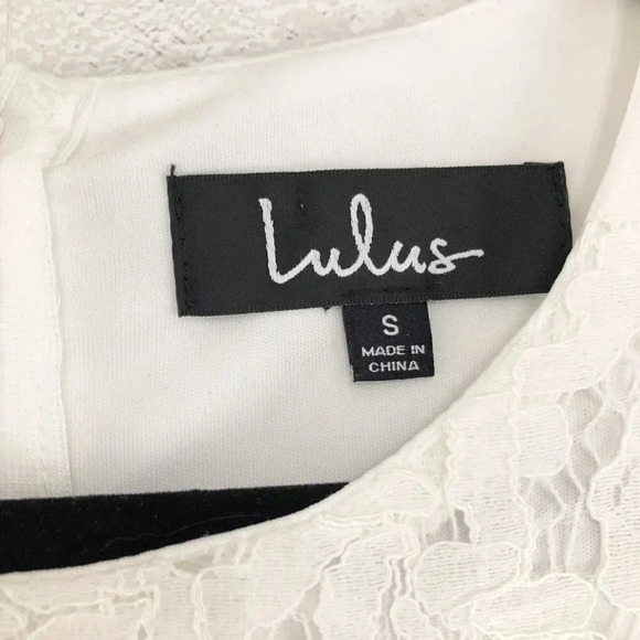 LuLus White Lace Cocktail Party Dress Women's Size Small New With Tags - Picture 6 of 7
